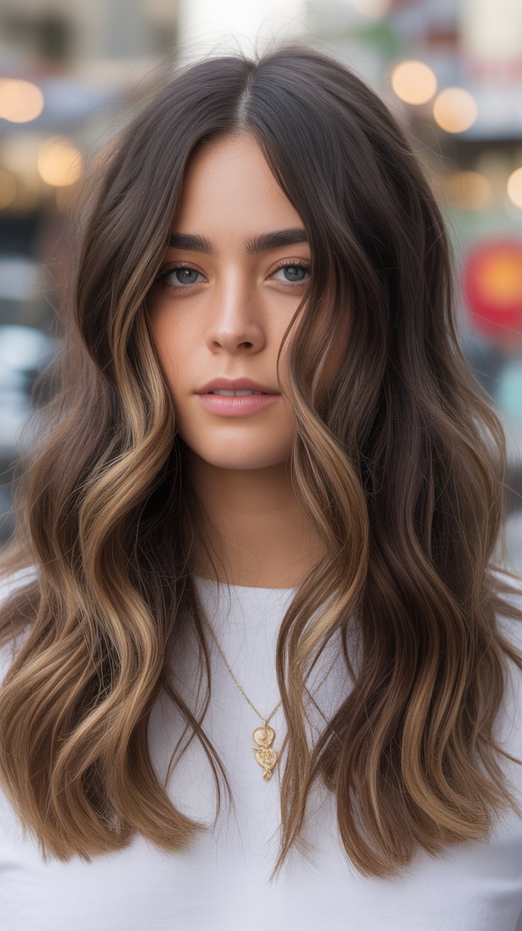 30 Chic Brunette with Highlights and a Money Piece Styles
