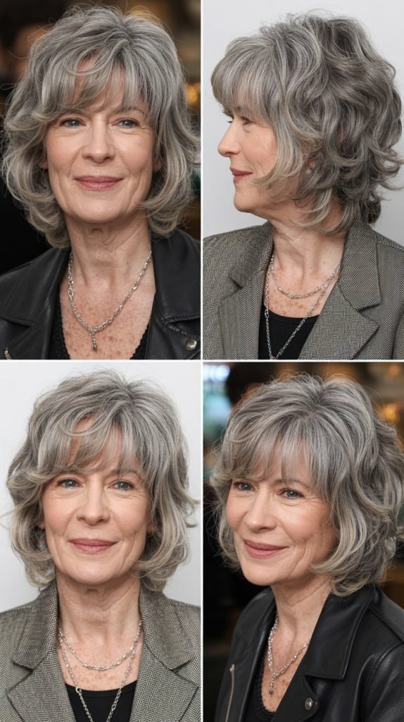 6. Choppy Layered Cut with Bangs