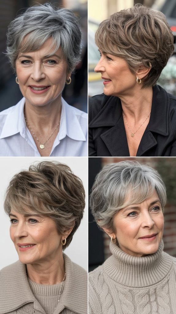 17. Choppy Pixie with Long Bangs