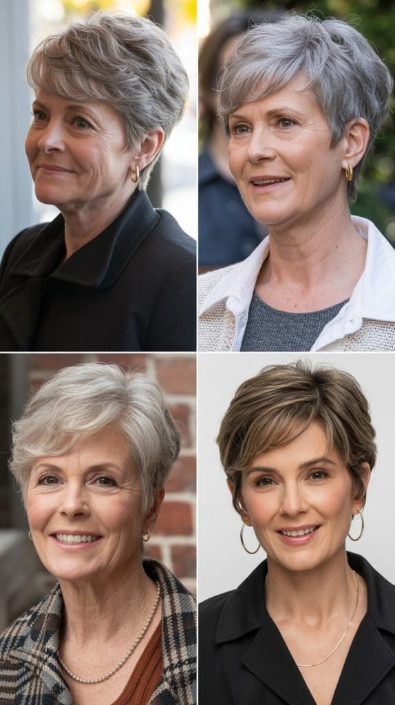 1. Classic Pixie Cut with Side-Swept Bangs