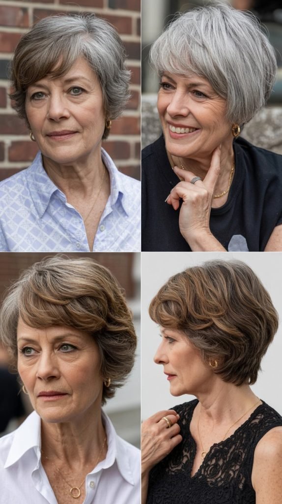 27. Cropped Cut with Side Swept Fringe