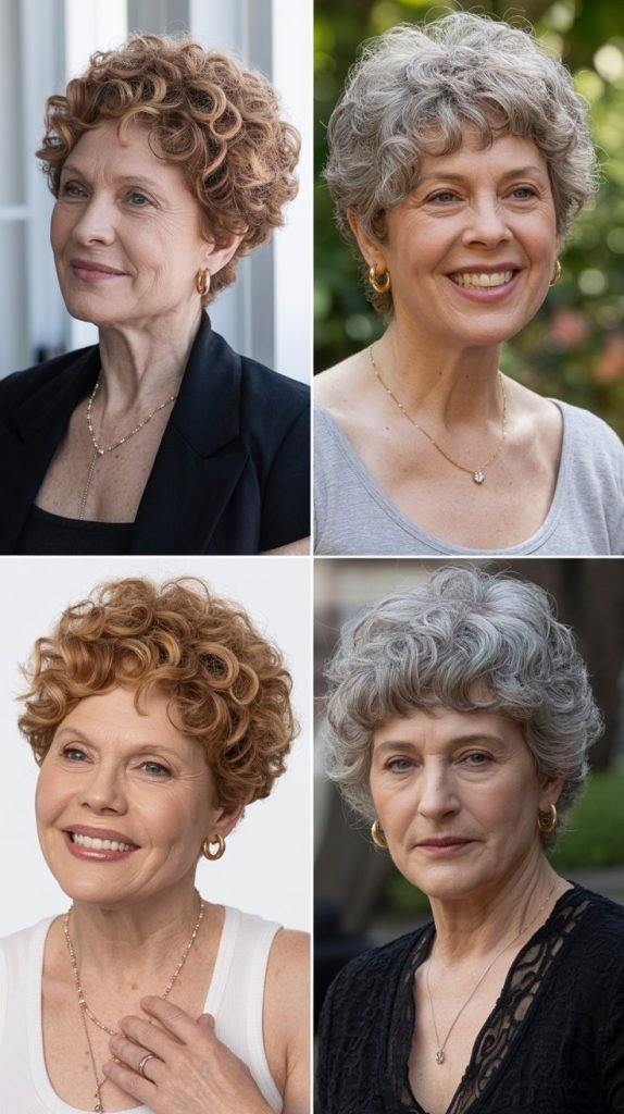 8. Curly Pixie with Long Top