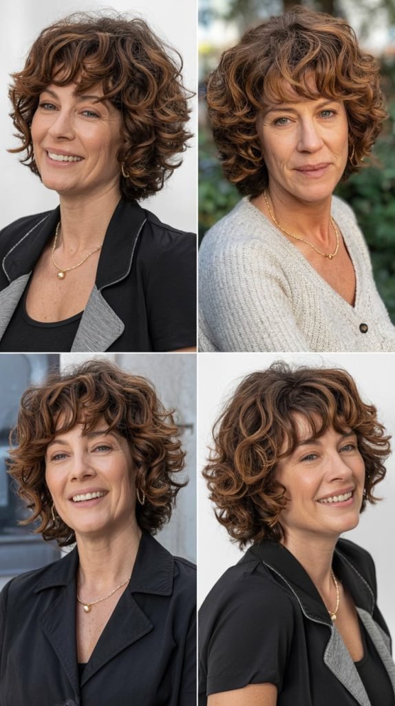 14. Curly Shag with Wispy Bangs