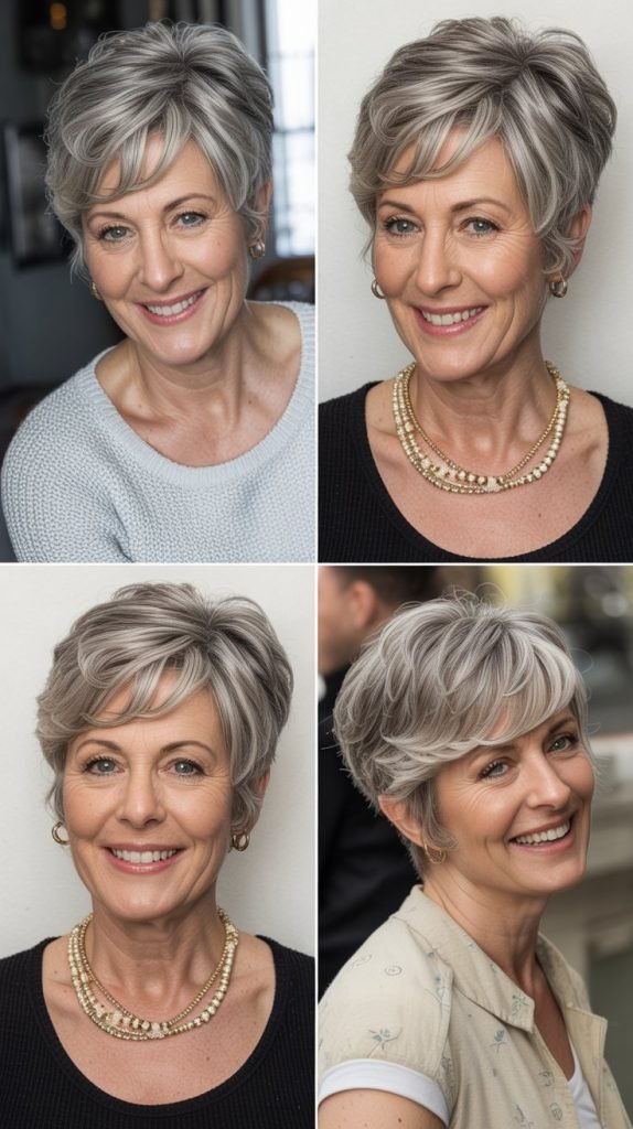 17. Layered Pixie with Side Part