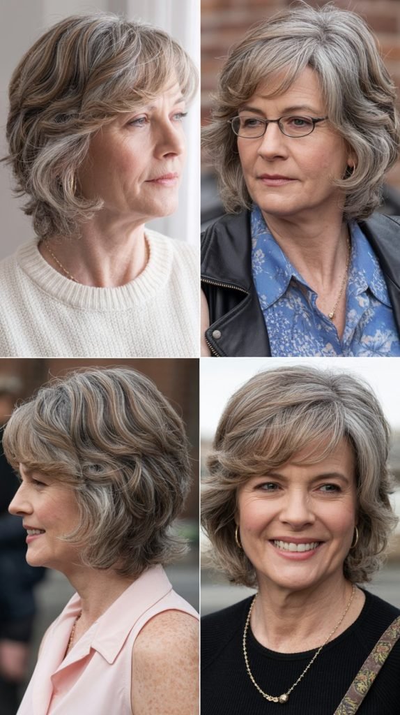 24. Layered Shoulder-Length with Highlights