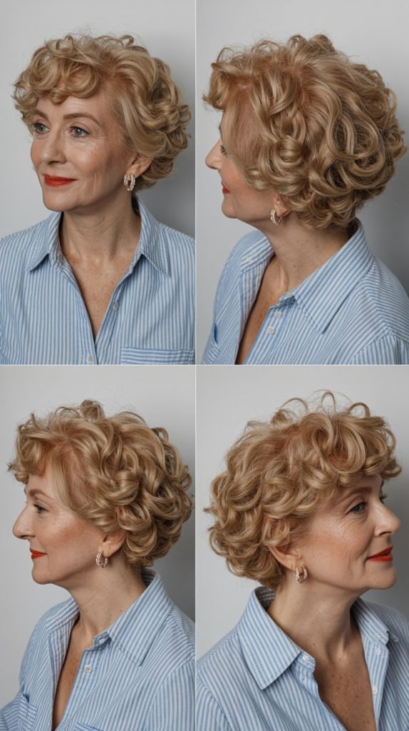 26. Pineapple Updo for Curls