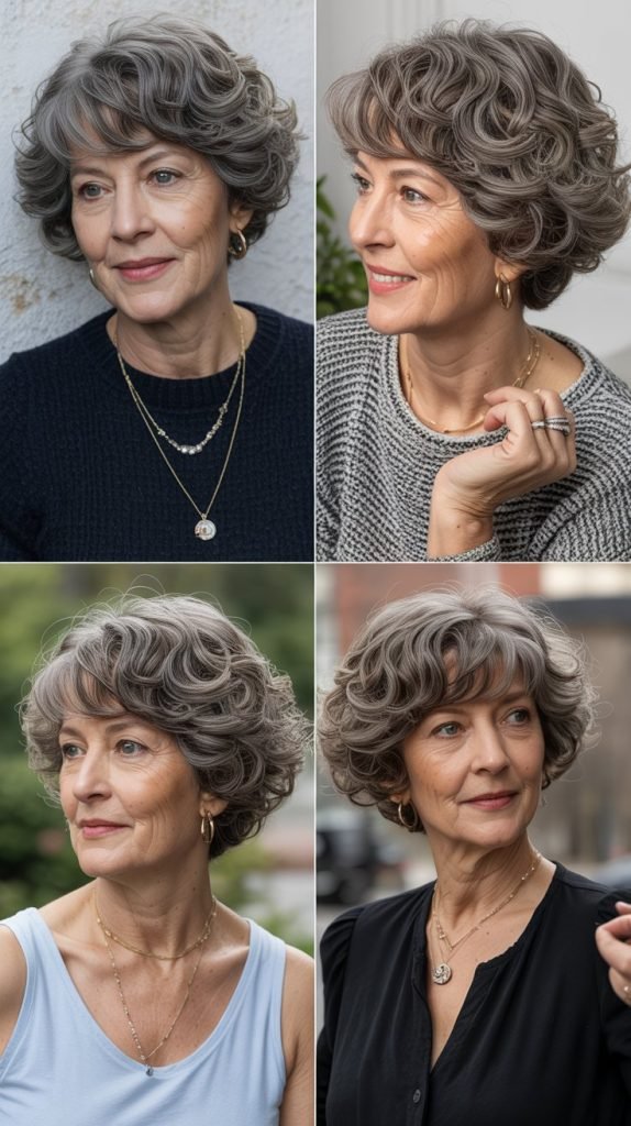 18. Rounded Curly Bob