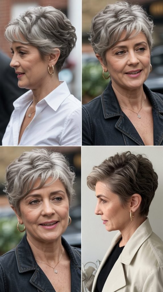 2. Textured Pixie Cut with Volume on Top