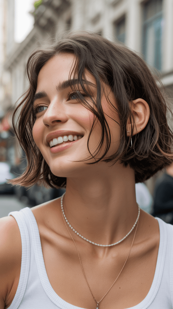 French Bob with Wet-Look Styling