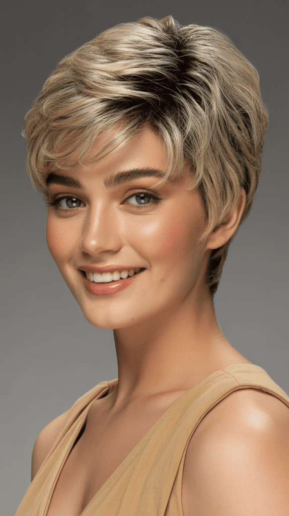 Pixie Wig with Volume at Crown