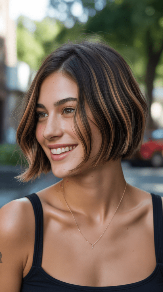 Chocolate Caramel on Short Hair