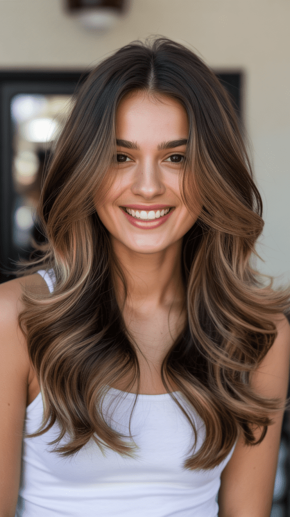 Chocolate Caramel on Thick Hair