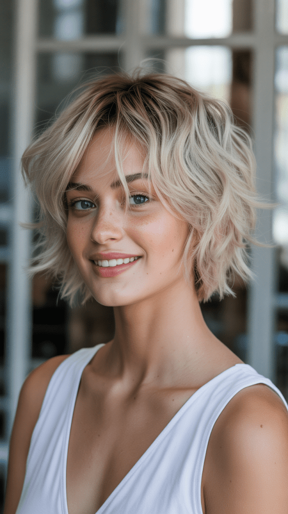 Razored Messy French Bob