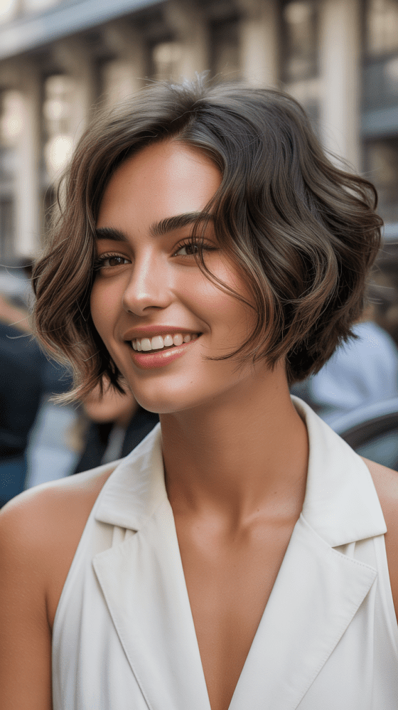 Rounded Messy French Bob