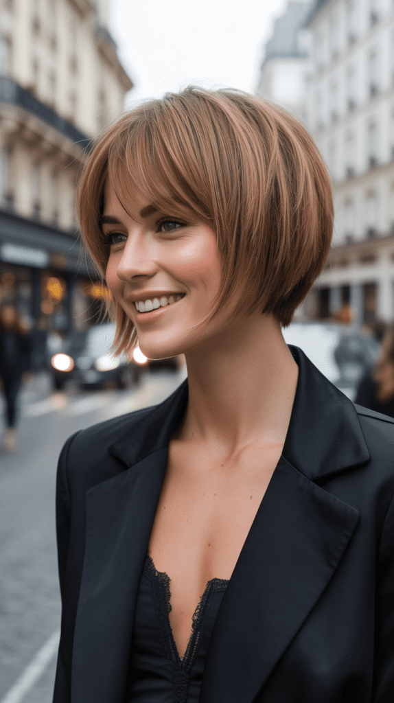 Stacked French Bob with Micro Fringe
