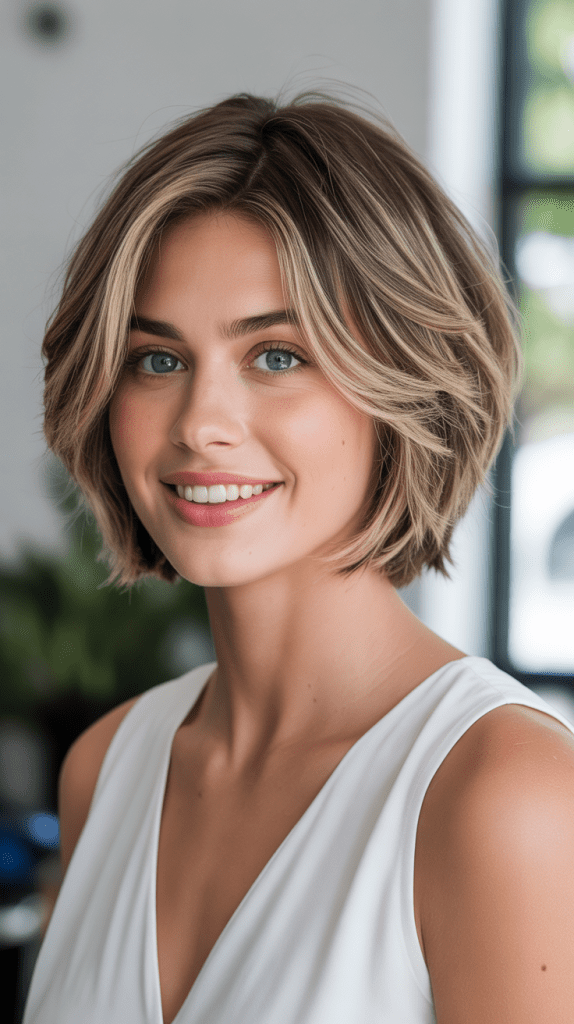 Sleek French Bob with Feathered Layers