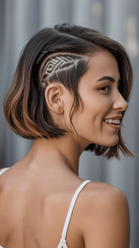 French Bob with Nape Undercut Design