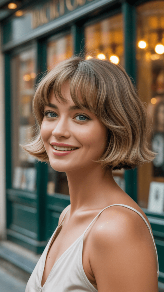 French Bob with Side-Swept Bangs