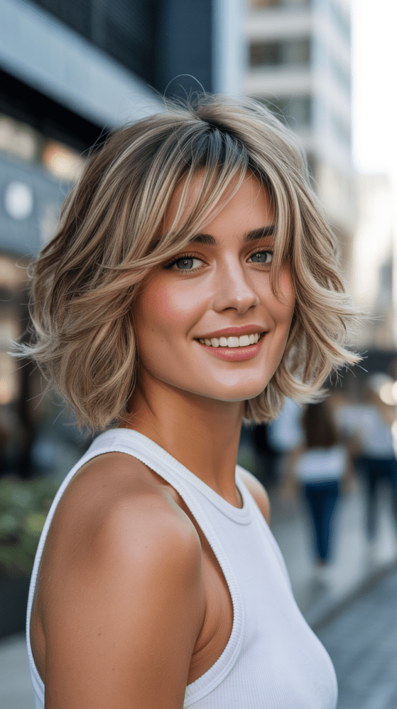 Choppy Layered Messy Bob