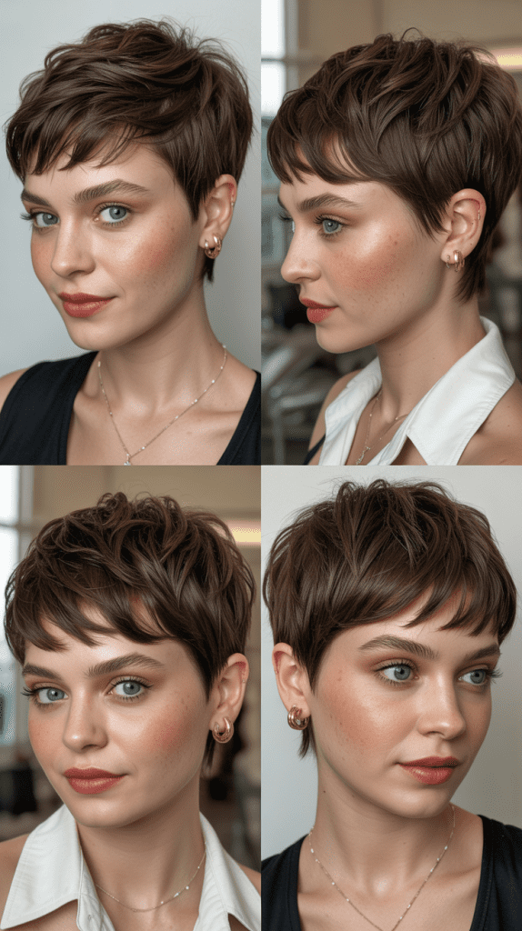 Textured Crop With Micro Fringe