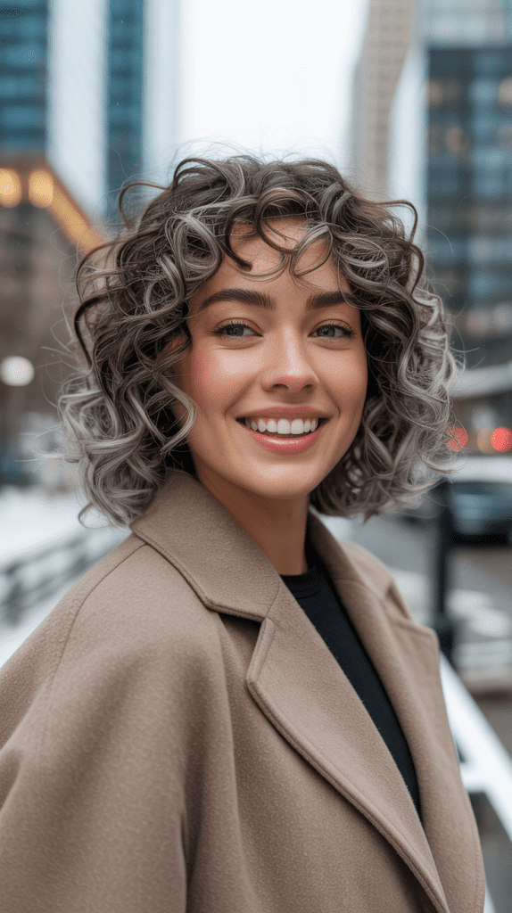 Ash Brown with Silver Highlights