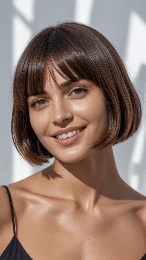  French Bob with Blunt Bangs