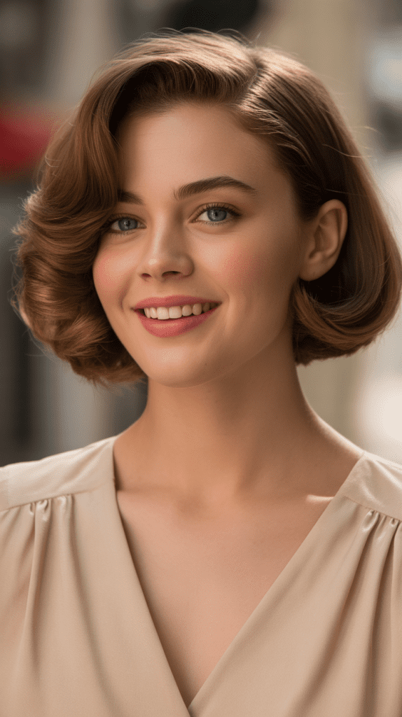 French Bob with Deep Side Part