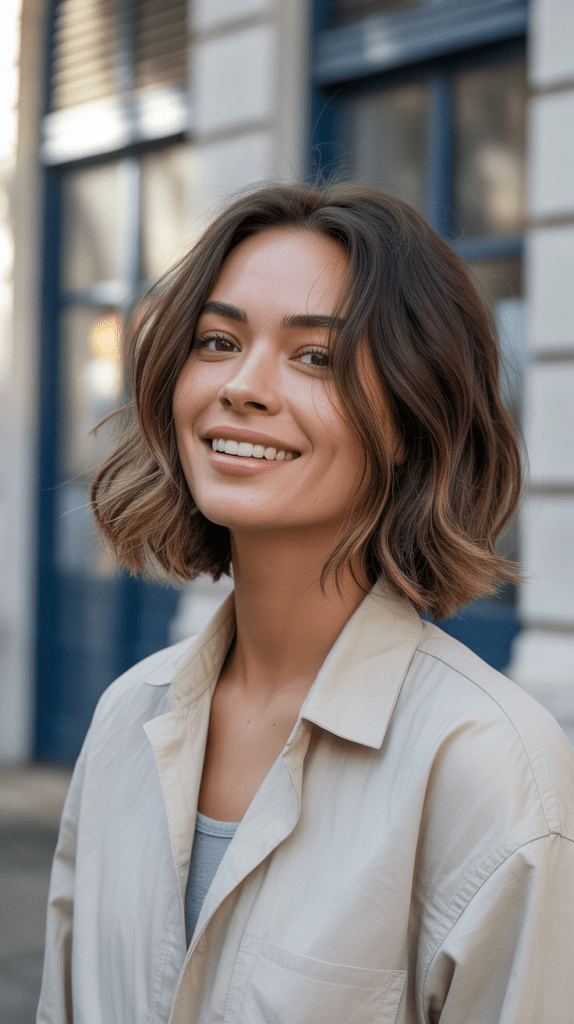 Shoulder-Grazing Messy Bob