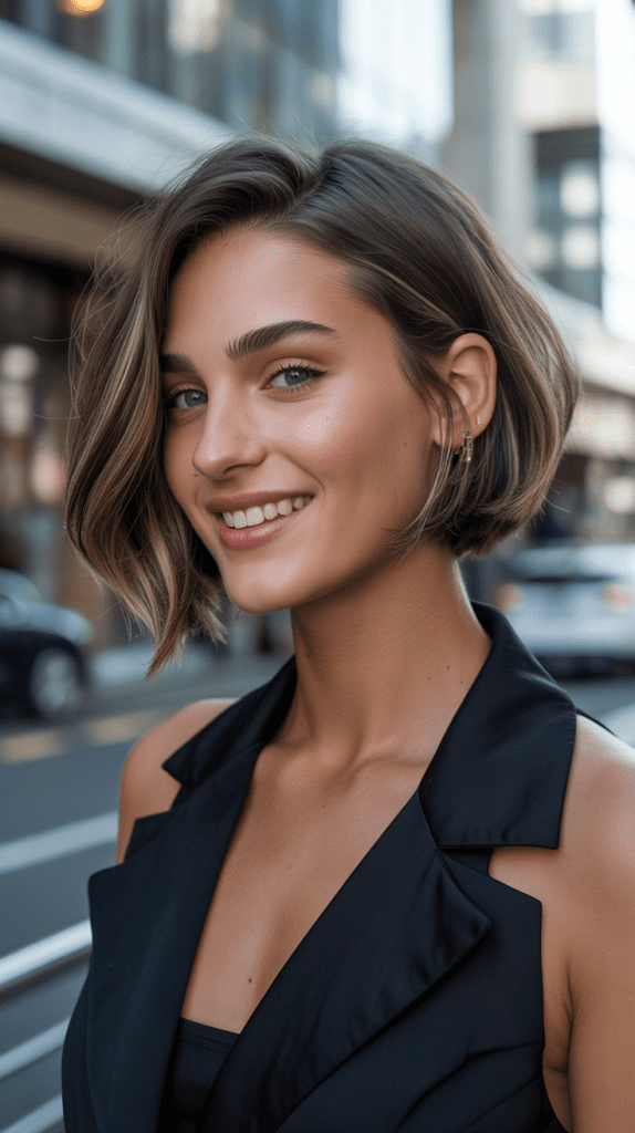 Asymmetrical Sleek French Bob