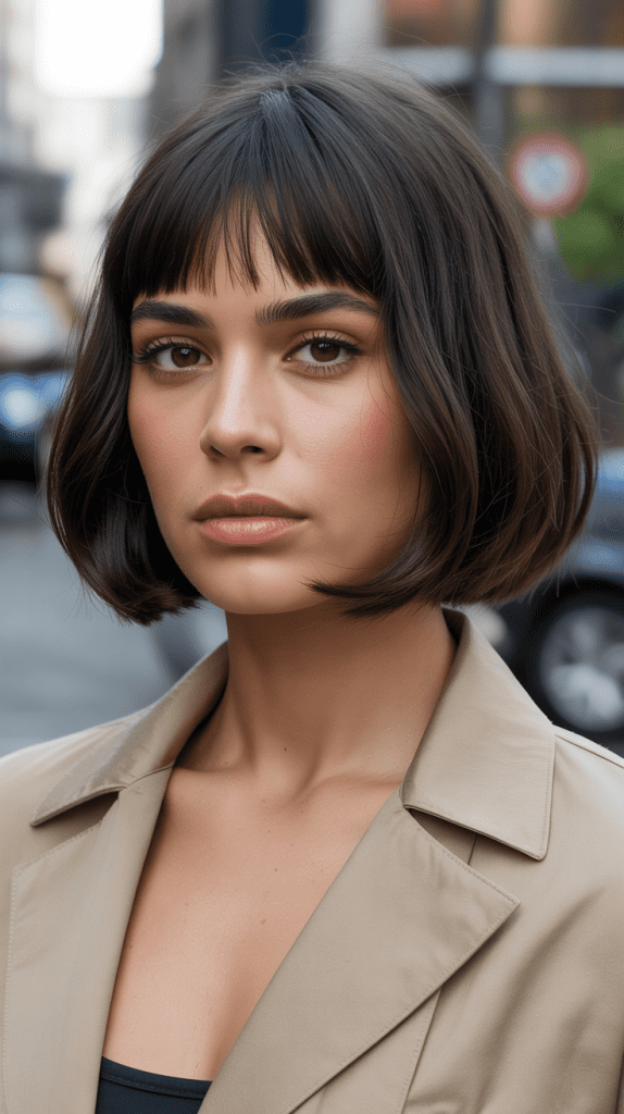 Long Bob with Micro Curtain Bangs