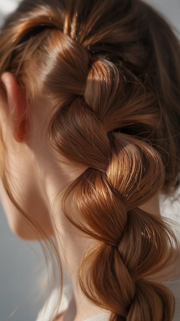 Knotted Detail with Flowing Hair