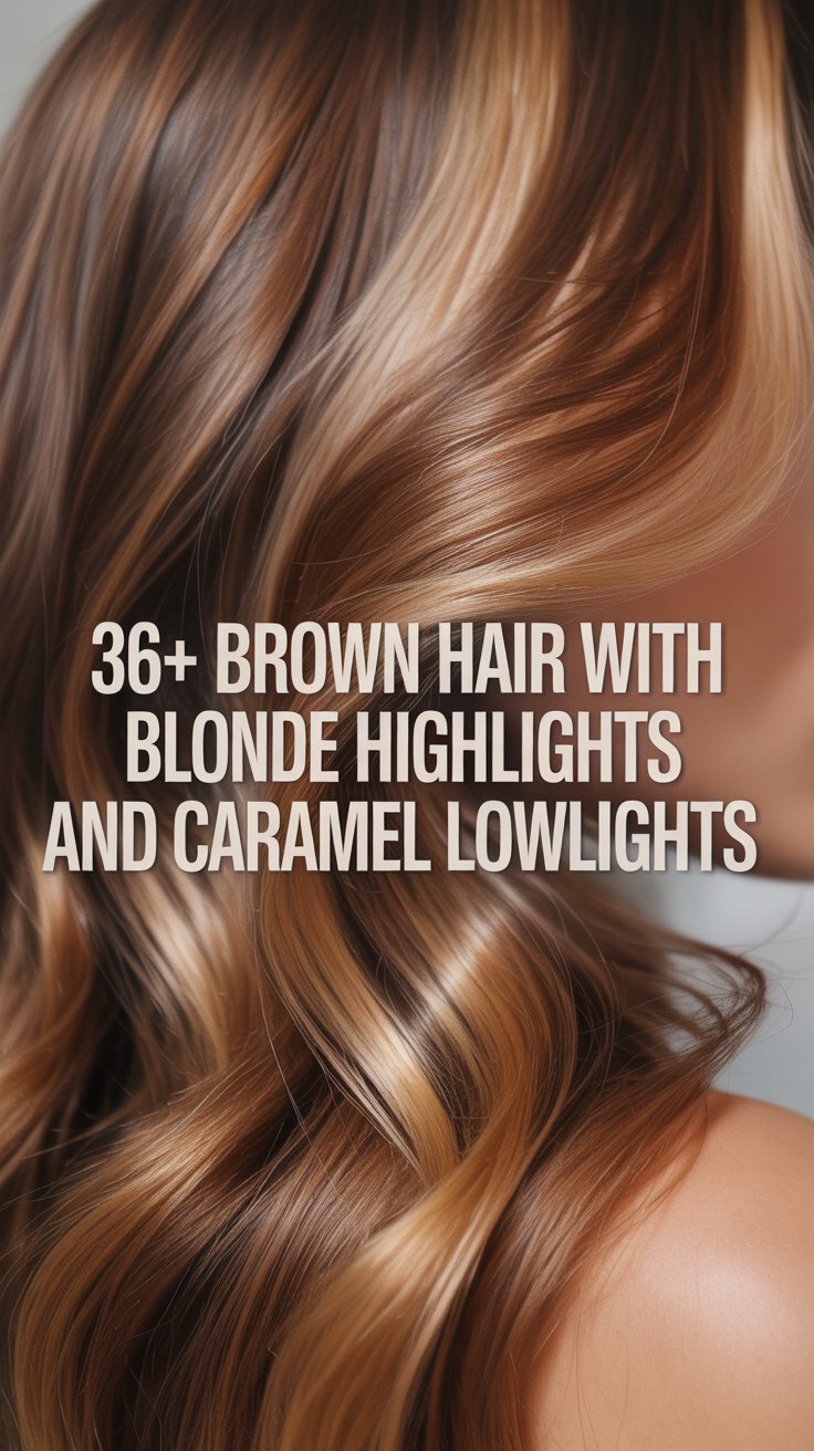 36+ Brown Hair with Blonde Highlights and Caramel Lowlights
