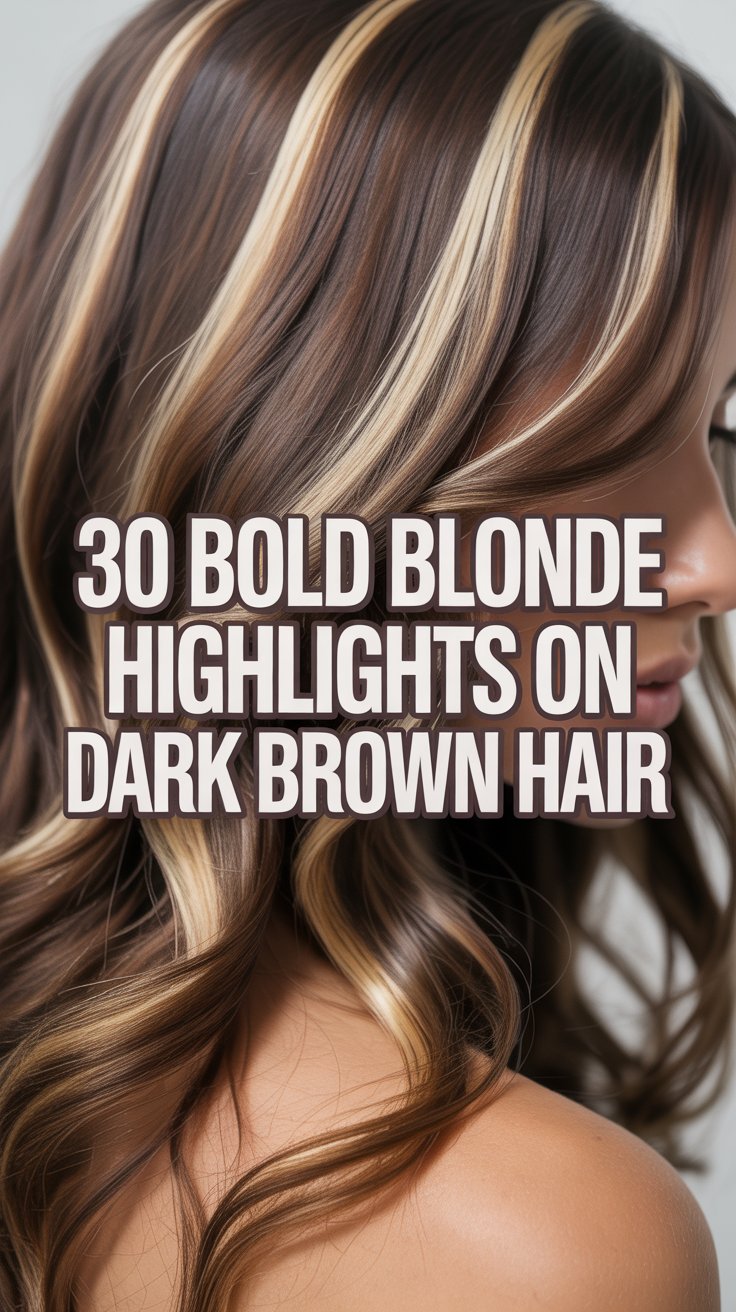 30 Bold Blonde Highlights on Dark Brown Hair