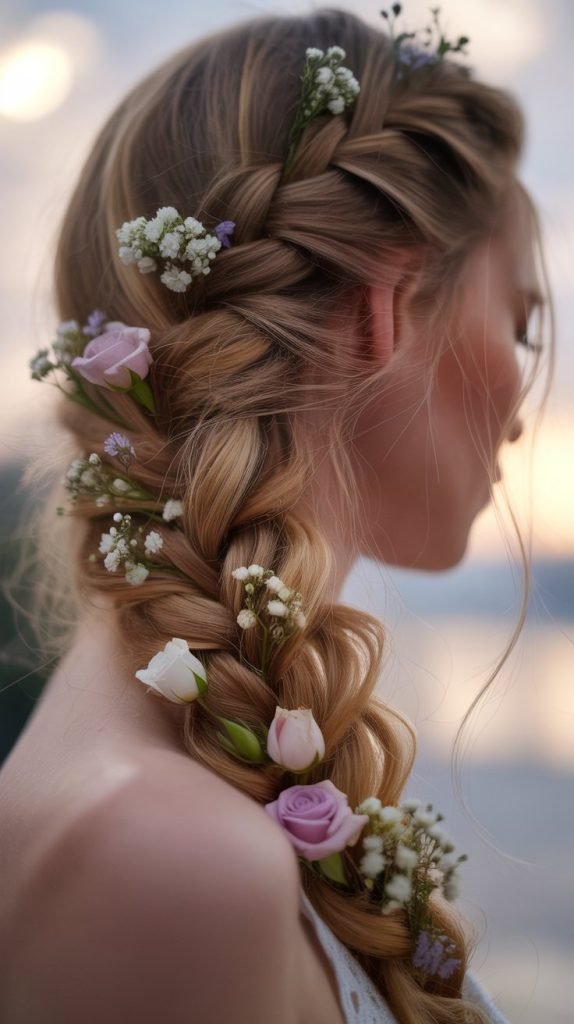 10. Soft Updo with Pinned Curls