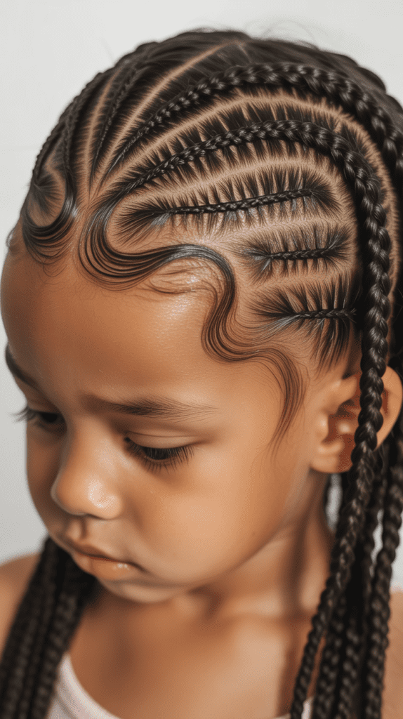 Curved Cornrow Design