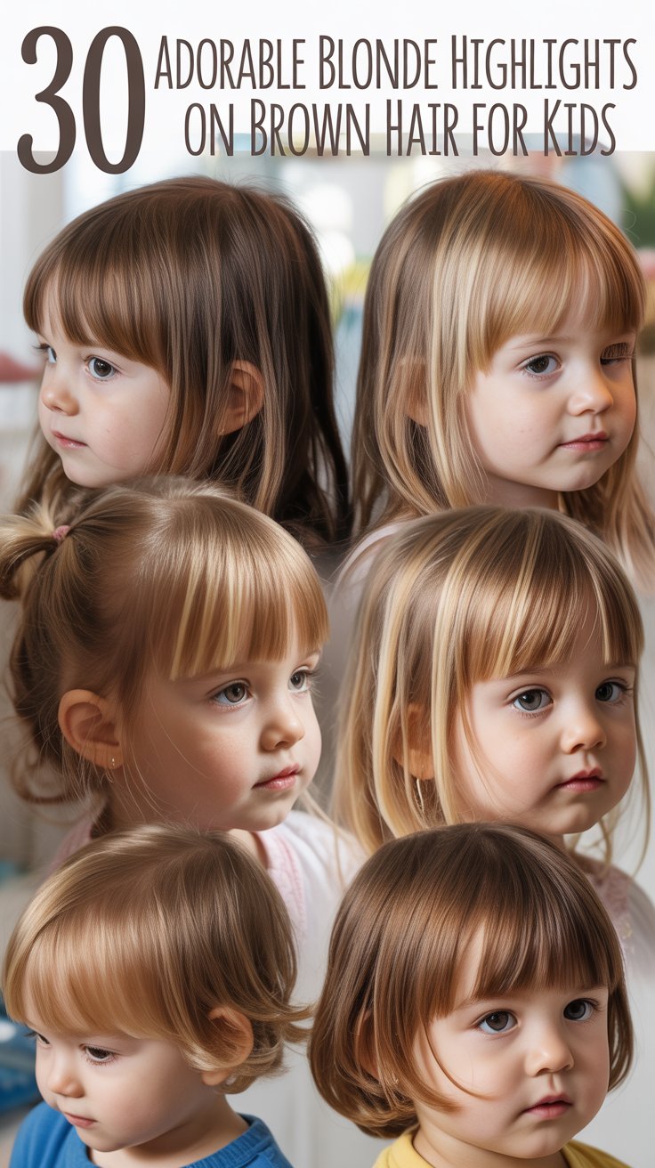 30 Adorable Blonde Highlights on Brown Hair for Kids