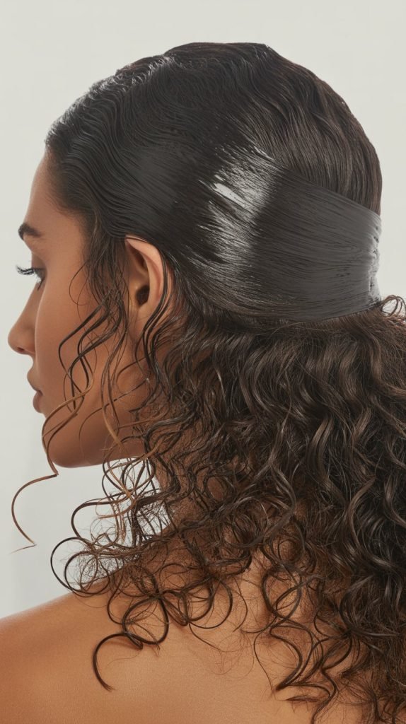 Sleek Half Up with Gel Definition