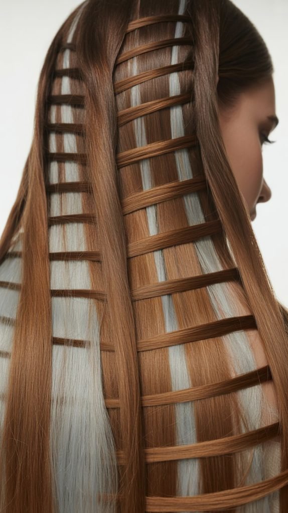 13. Ash Blonde with Ladder Braids