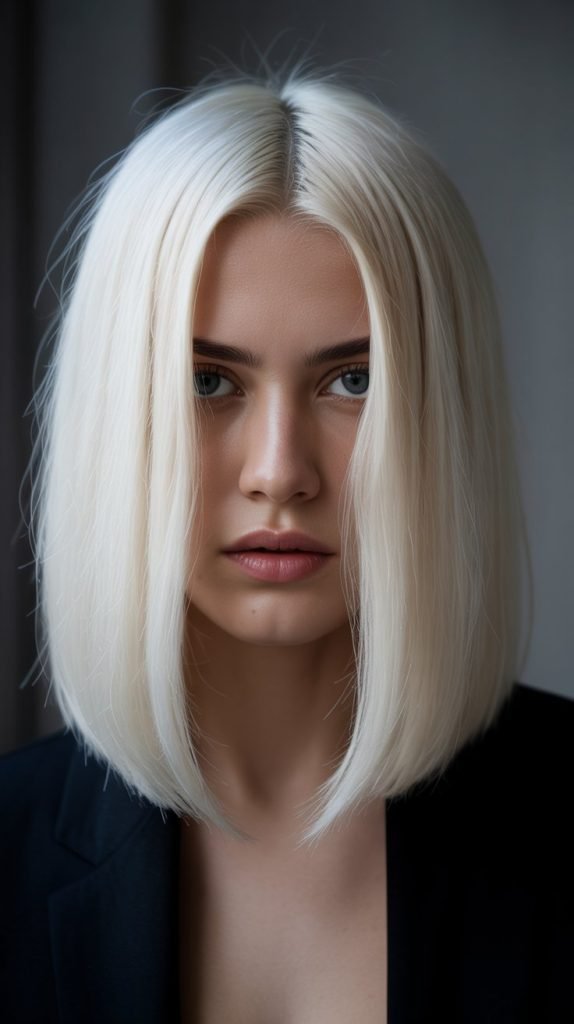  13. Platinum Blonde Long Bob