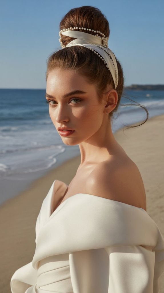 8. Top Knot Bun with Wrapped Detail