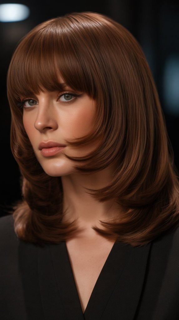 23. Long Bob with Deep Side Part and Curtain Bangs
