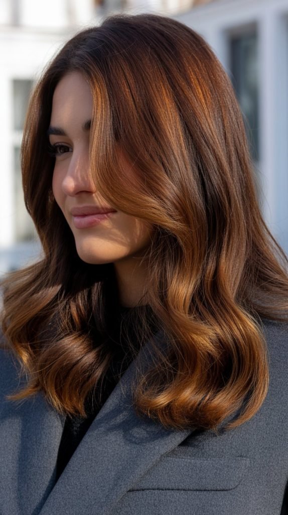 Deep Espresso with Caramel Highlights