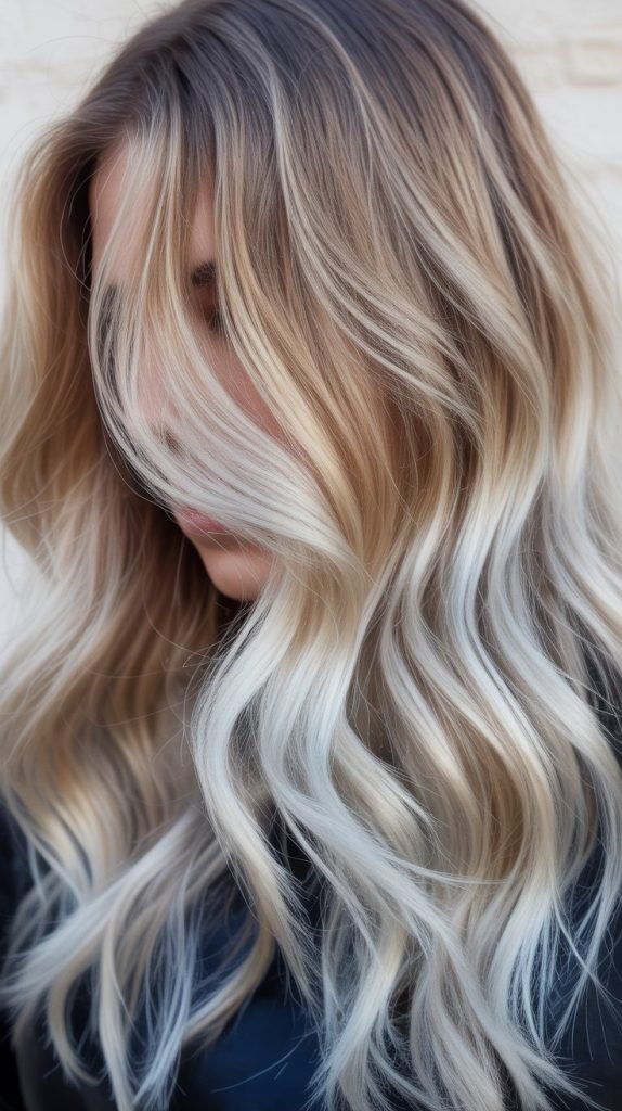8. Ice Blonde Balayage