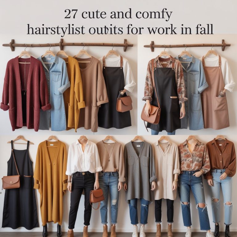 27 Cute and Comfy Hairstylist Outfits for Work in Fall