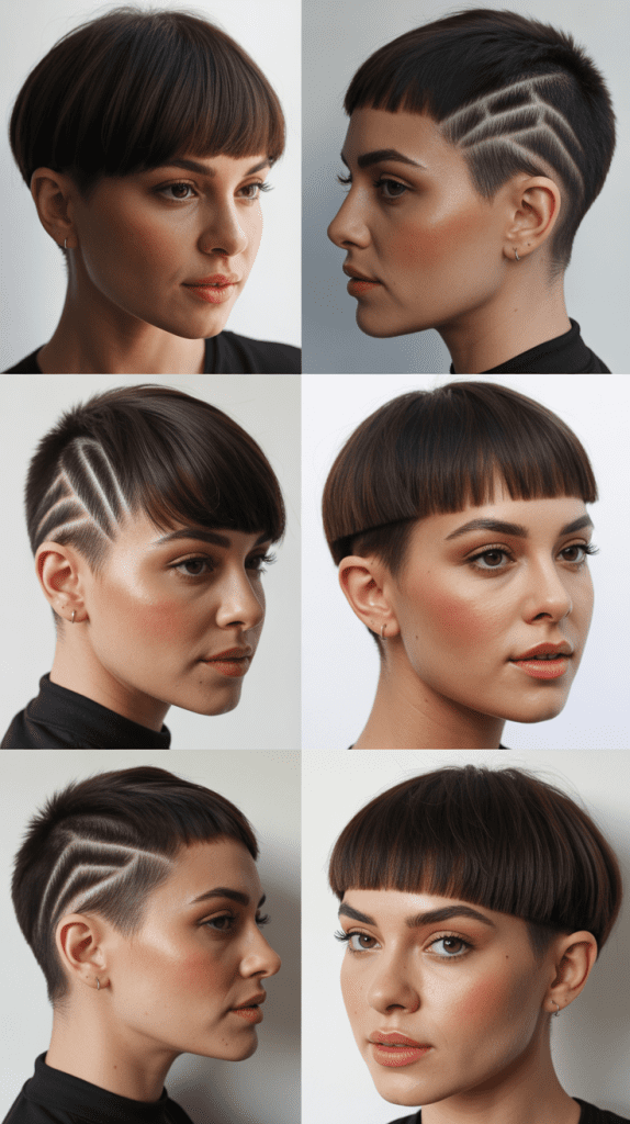 Undercut Pixie With Heavy Straight Bangs