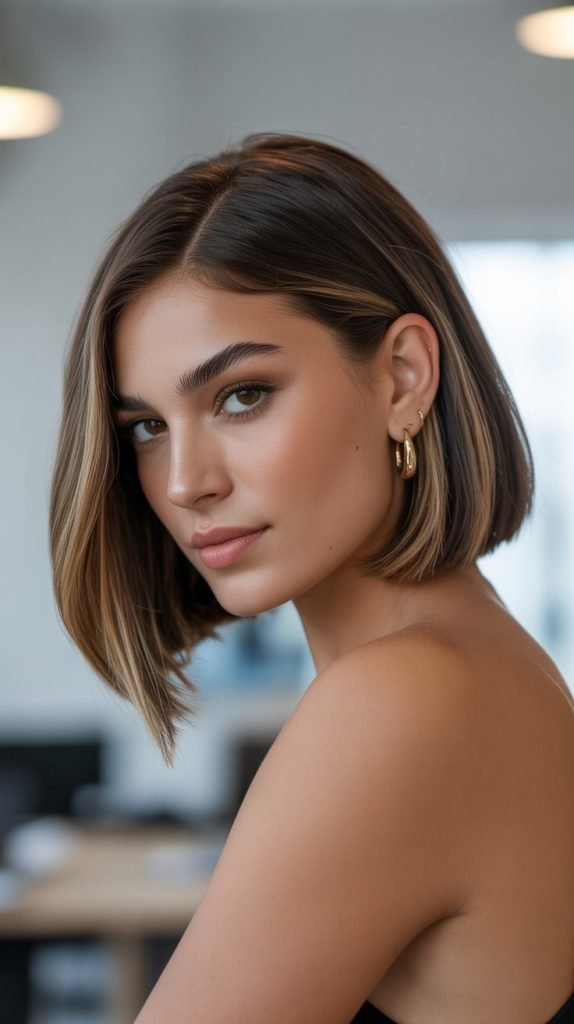 1. Classic Angled Long Bob