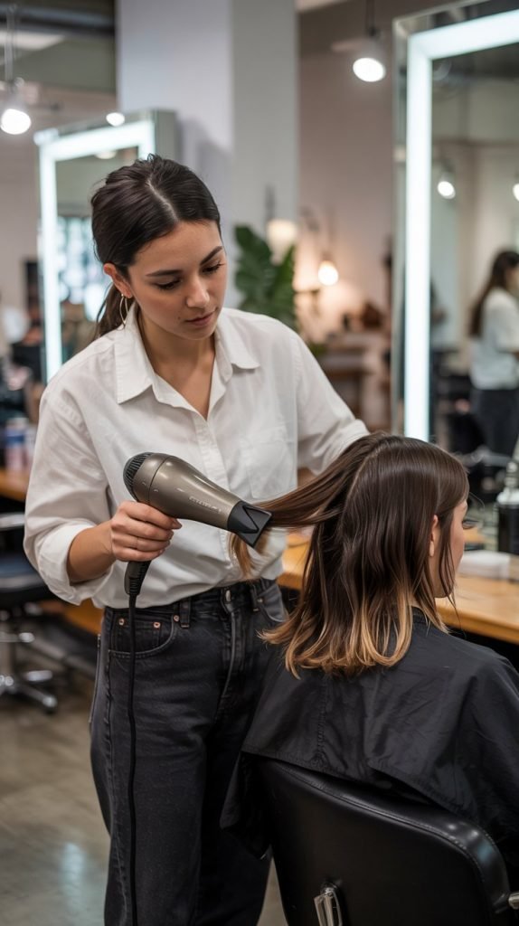 Professional Button-Down Shirt with Dark Jeans