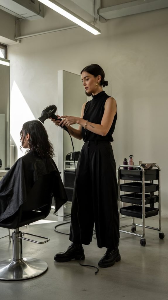 Sleeveless Turtleneck with Culottes