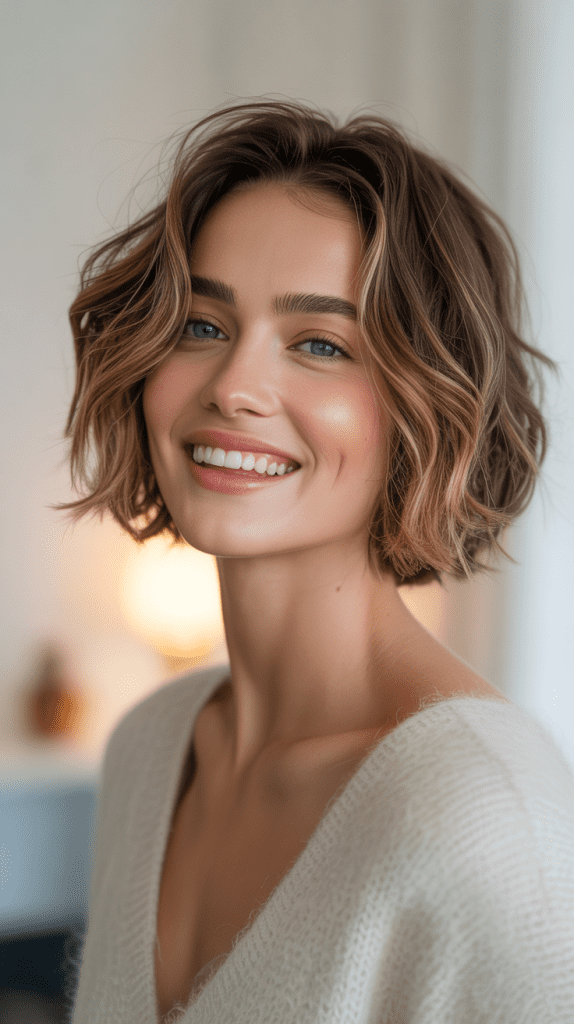 Nape-Length Messy Bob