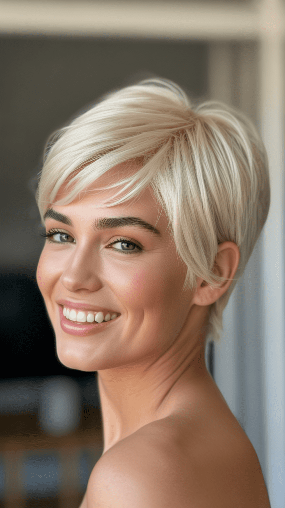 Platinum Blonde Pixie Wig